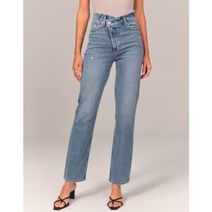 Abercrombie & Fitch Jeans Blue 90s Straight Leg Ultra High Rise Denim Size 26